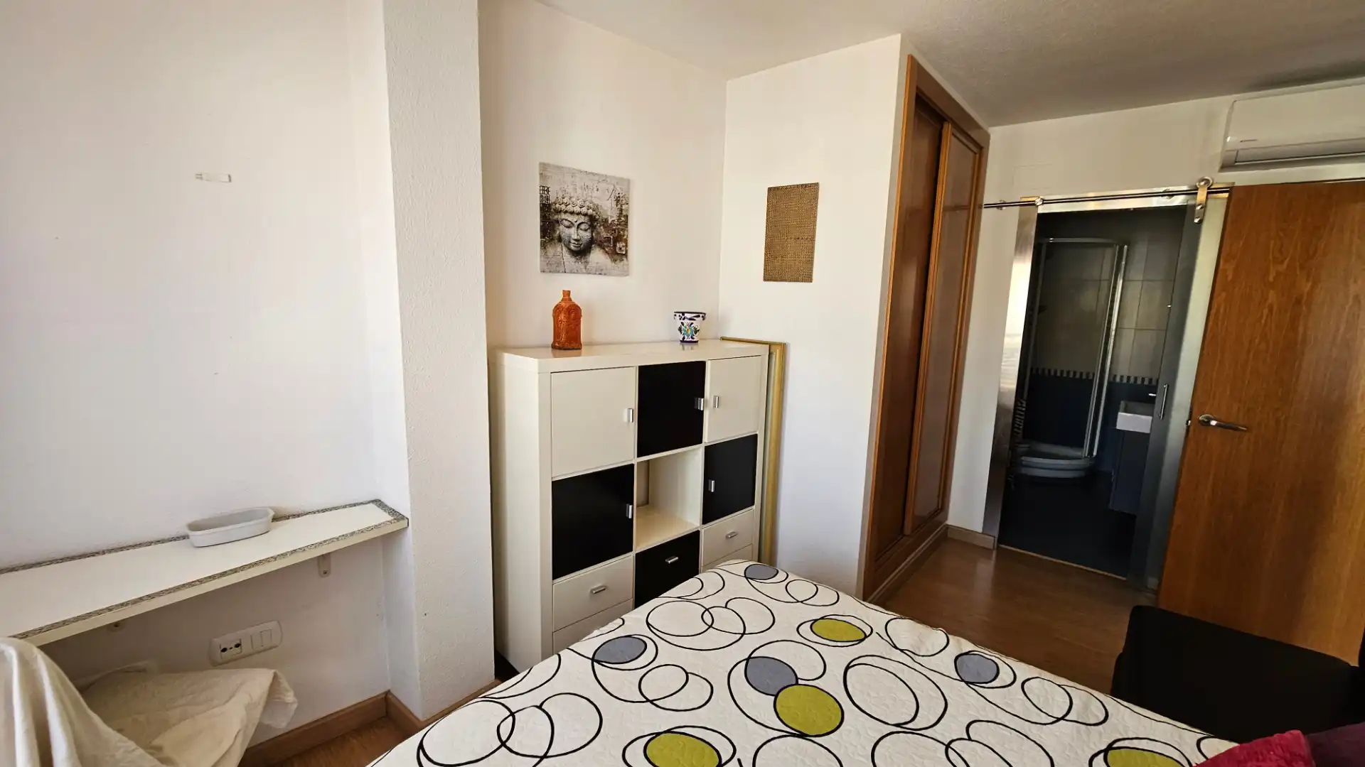 Bedroom of Flat for rent in El Campello  with Air Conditioner, Heating and Parquet flooring