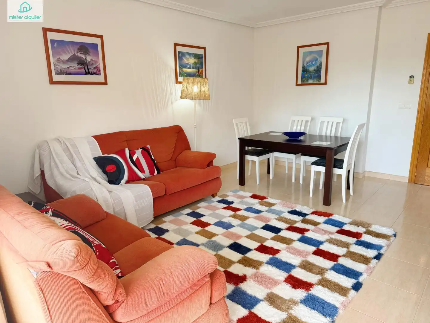 Sala de estar de Apartamento de alquiler en El Campello con Aire acondicionado, Jardín privado y Terraza