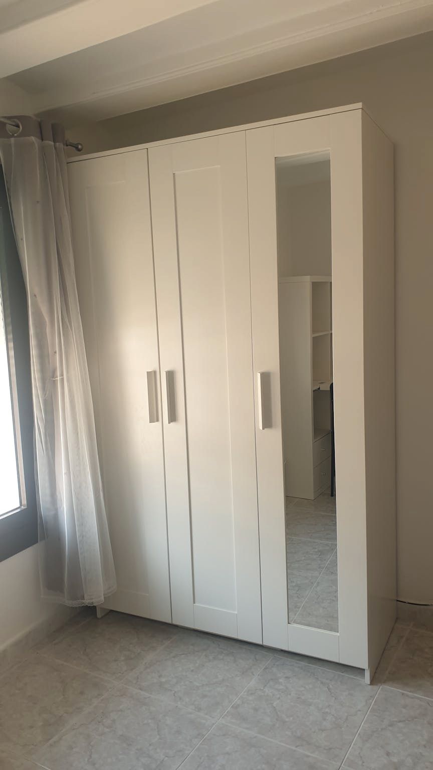 Bedroom of Flat to share in  Barcelona Capital  with Air Conditioner, Heating and Furnished