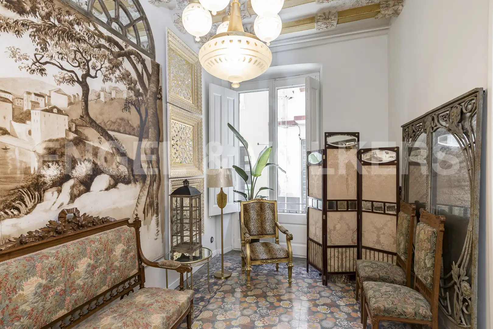 Sala de estar de Finca rústica en venta en Canet de Mar con Aire acondicionado, Calefacción y Jardín privado