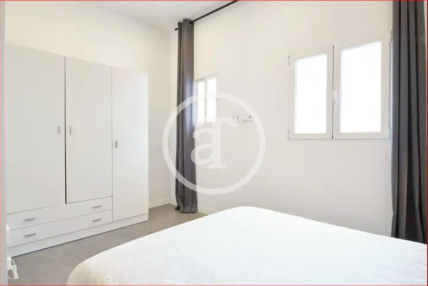 Schlafzimmer von Wohnung zur Miete in Madrid mit Klimaanlage, Heizung und Möbliert