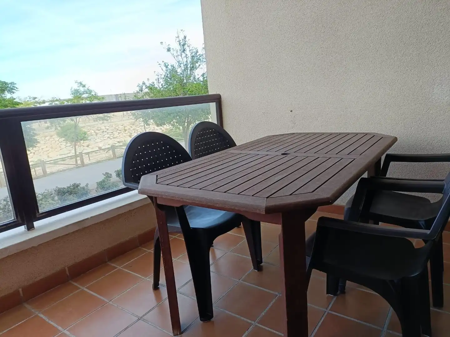 Terrace of Flat for rent in Roquetas de Mar  with Terrace, Furnished and Community pool