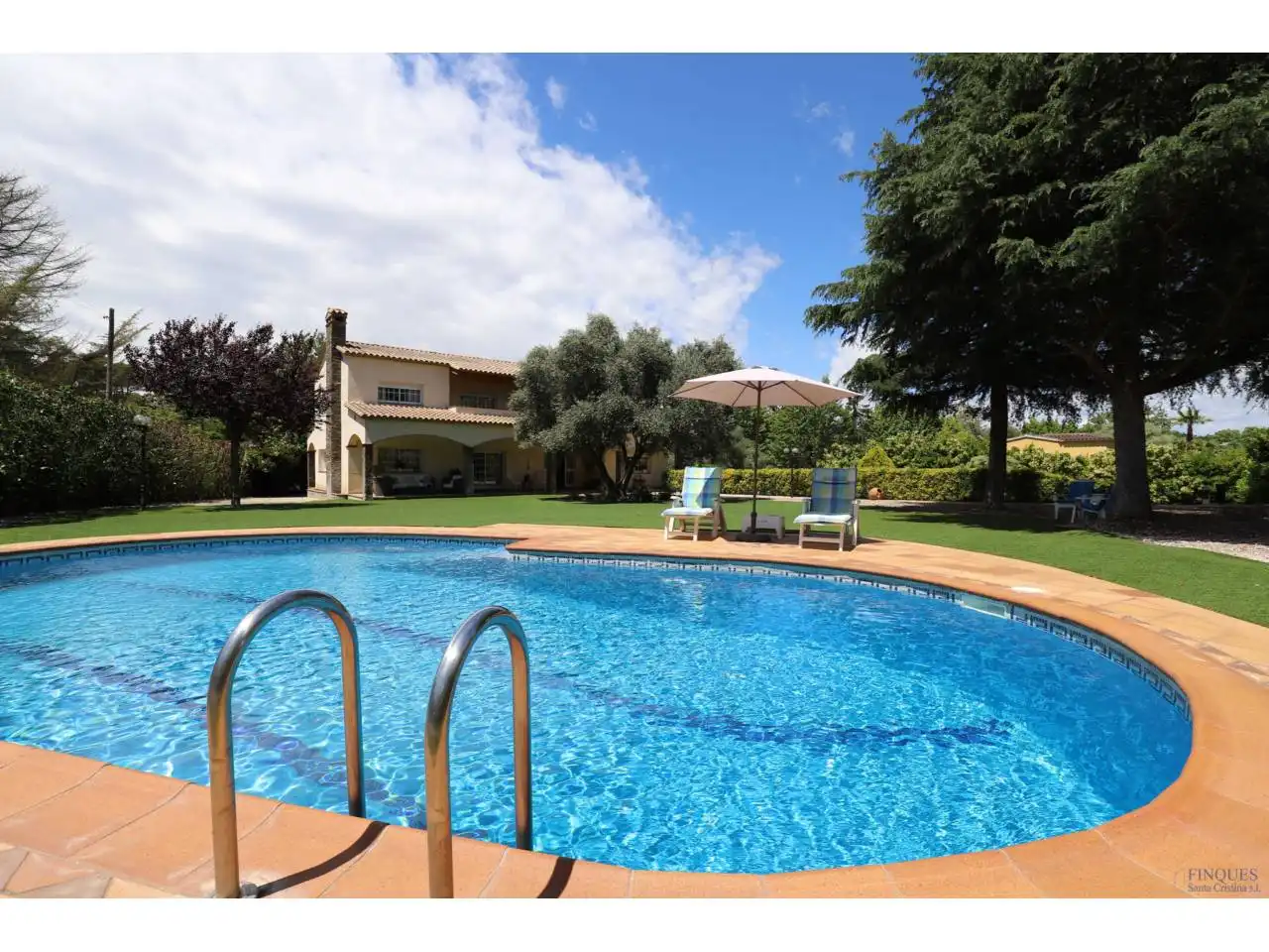 Swimming pool of Houses for sale in Caldes de Malavella  with Heating, Private garden and Terrace