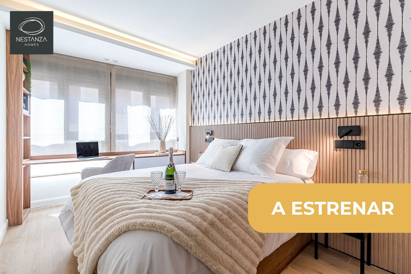 Dormitori de Estudi de lloguer en  Madrid Capital amb Aire condicionat, Calefacció i Moblat