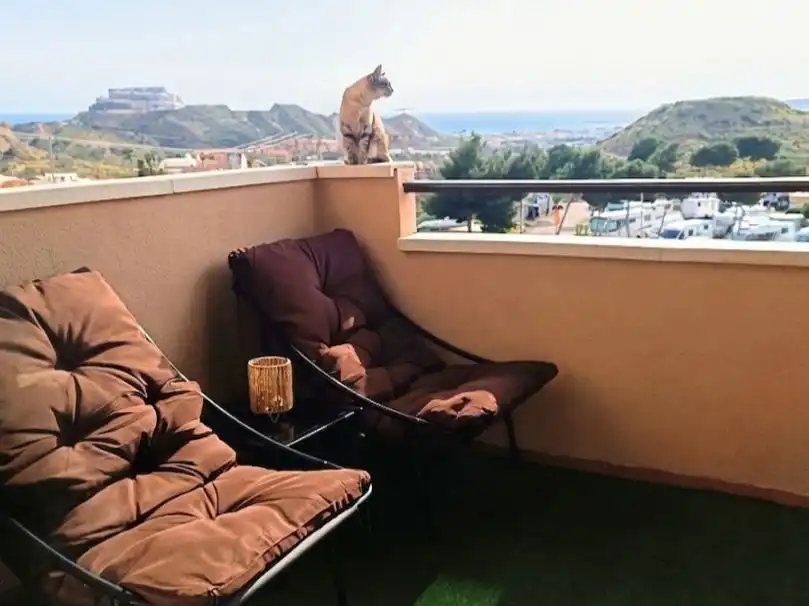 Terrassa de Àtic de lloguer en Águilas amb Aire condicionat, Calefacció i Jardí privat