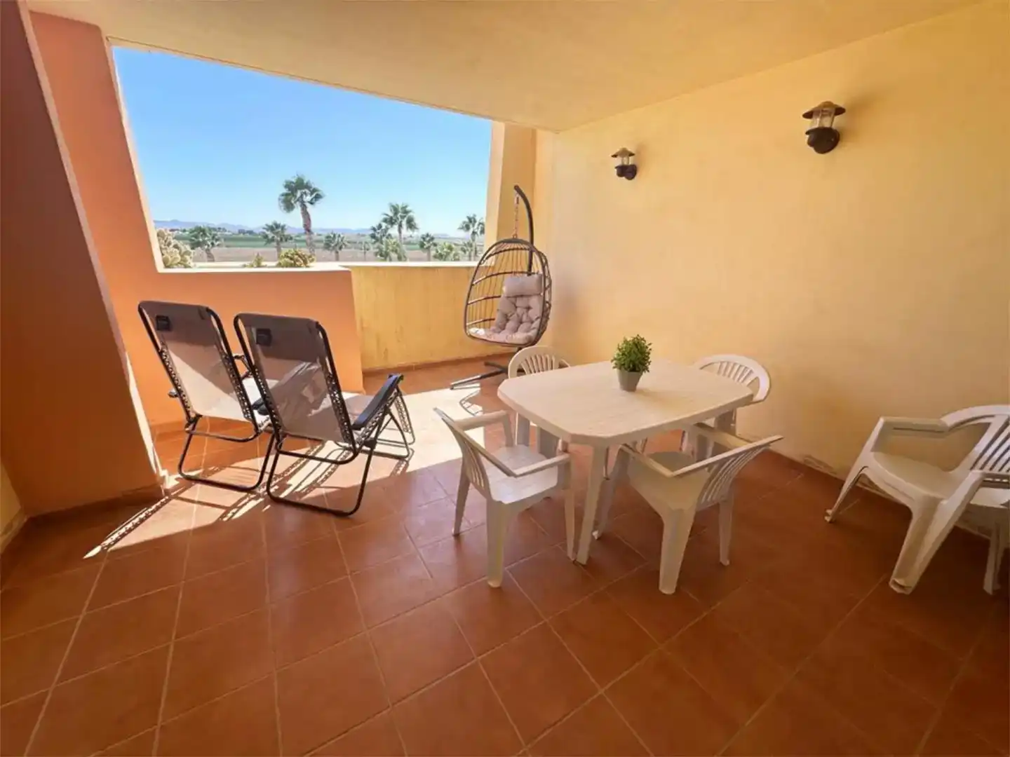 Terrasse von Wohnung zur Miete in Torre-Pacheco mit Klimaanlage und Balkon