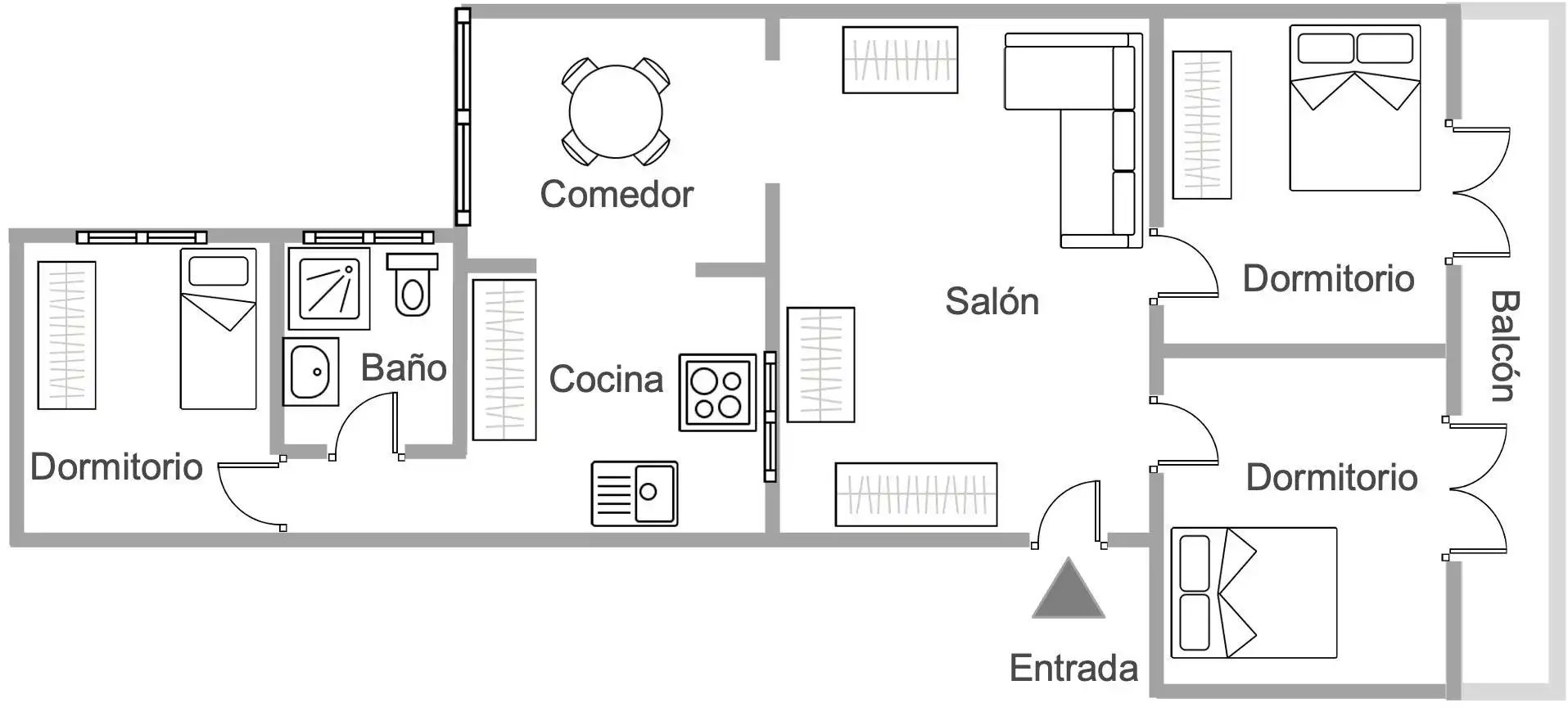 Flat for sale in Inca  with Air Conditioner, Parquet flooring and Terrace