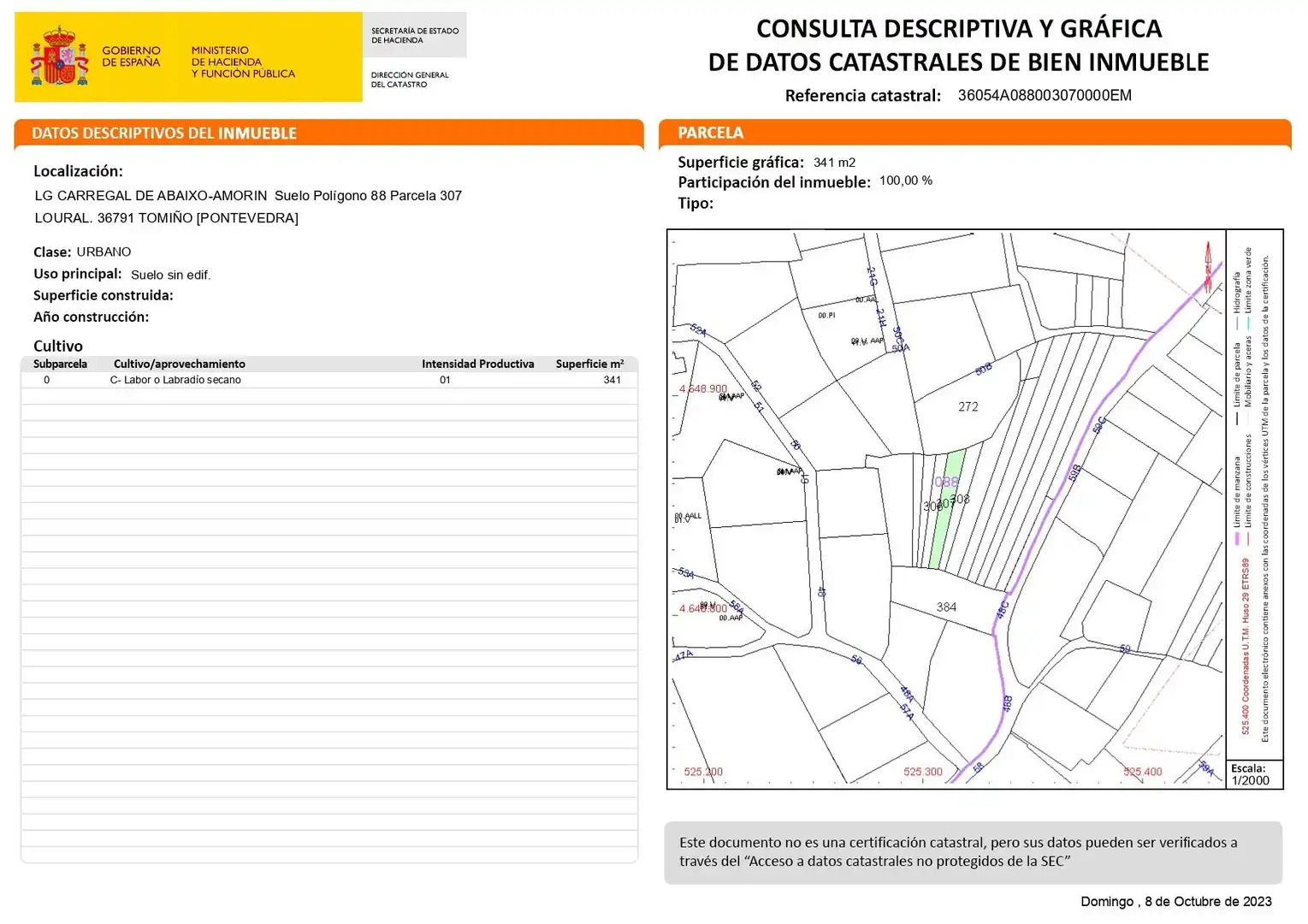 Terreno en venta en Tomiño