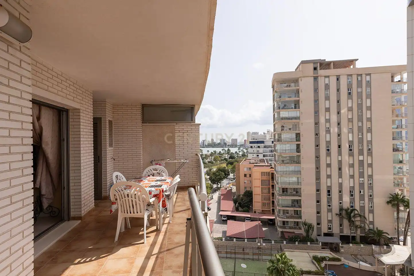 Terraza de Apartamento de alquiler en Calpe / Calp con Aire acondicionado y Piscina comunitaria