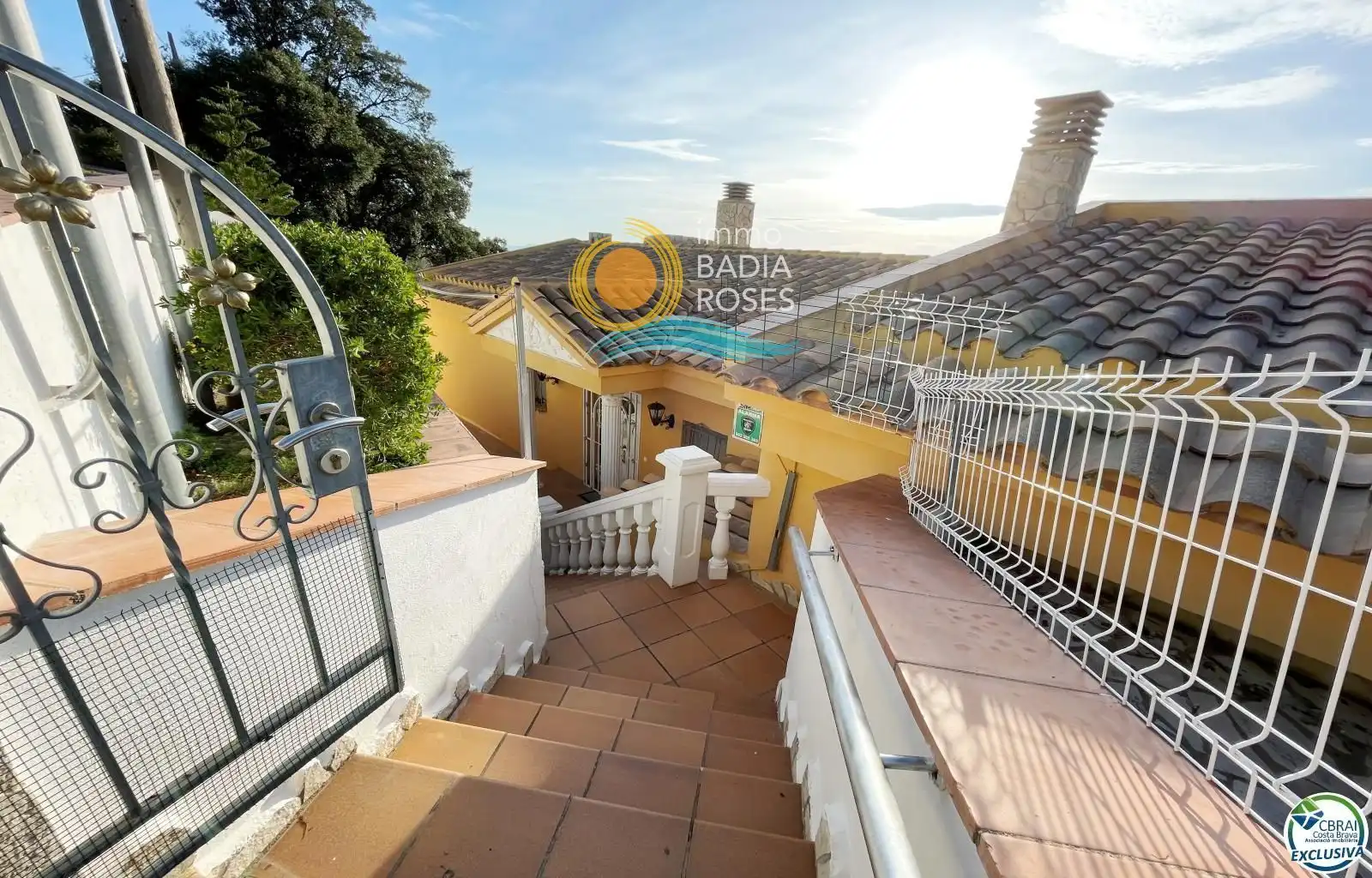 Exterior view of Houses for sale in Roses  with Terrace, Storage room and Swimming Pool