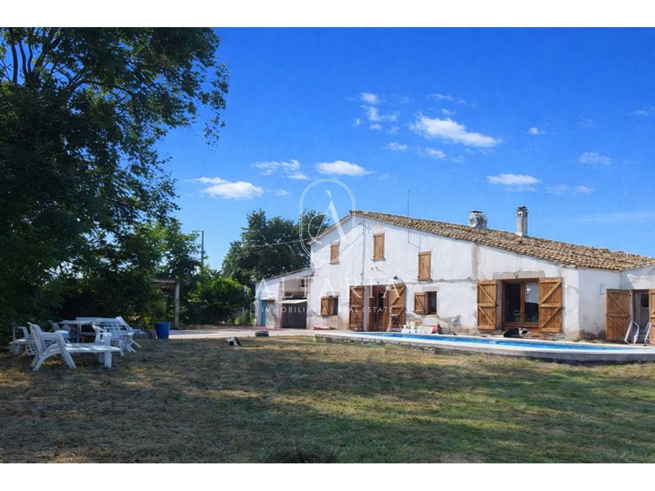 Exterior view of Country house for sale in Sils  with Swimming Pool and Alarm