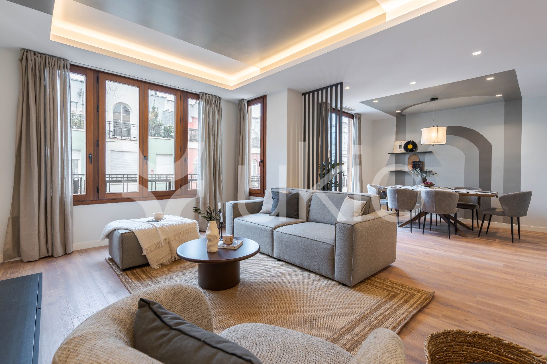 Living room of Apartment to rent in  Madrid Capital  with Air Conditioner, Heating and Terrace