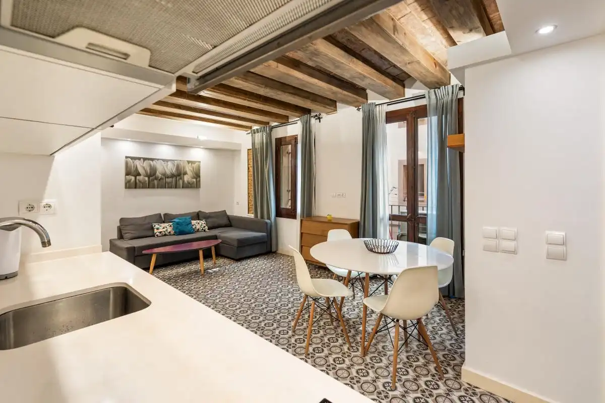 Sala de estar de Piso en venta en Barcelona con Aire acondicionado, Calefacción y Amueblado