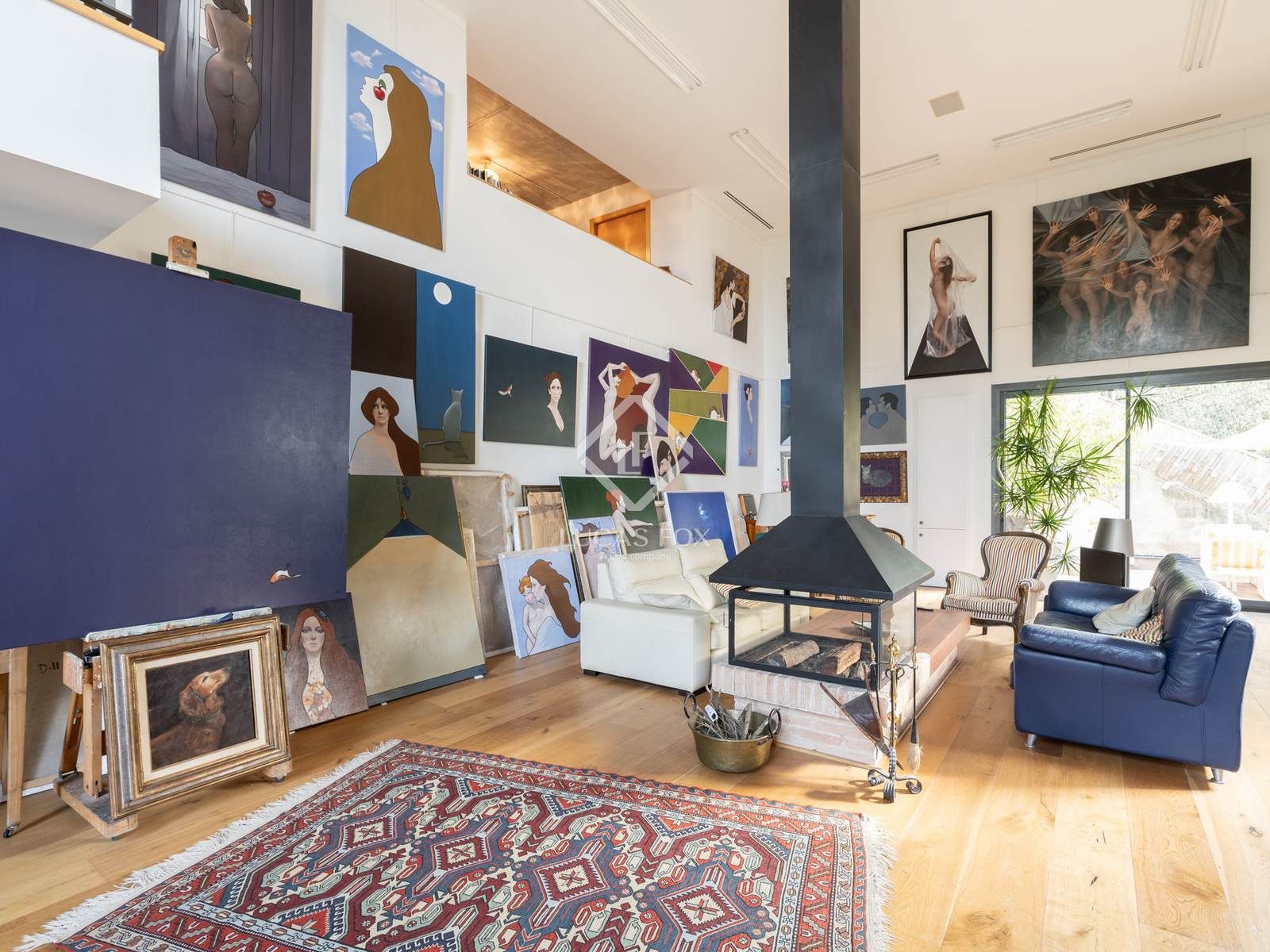Sala d'estar de Casa o xalet en venda en Sant Cugat del Vallès amb Aire condicionat, Calefacció i Jardí privat