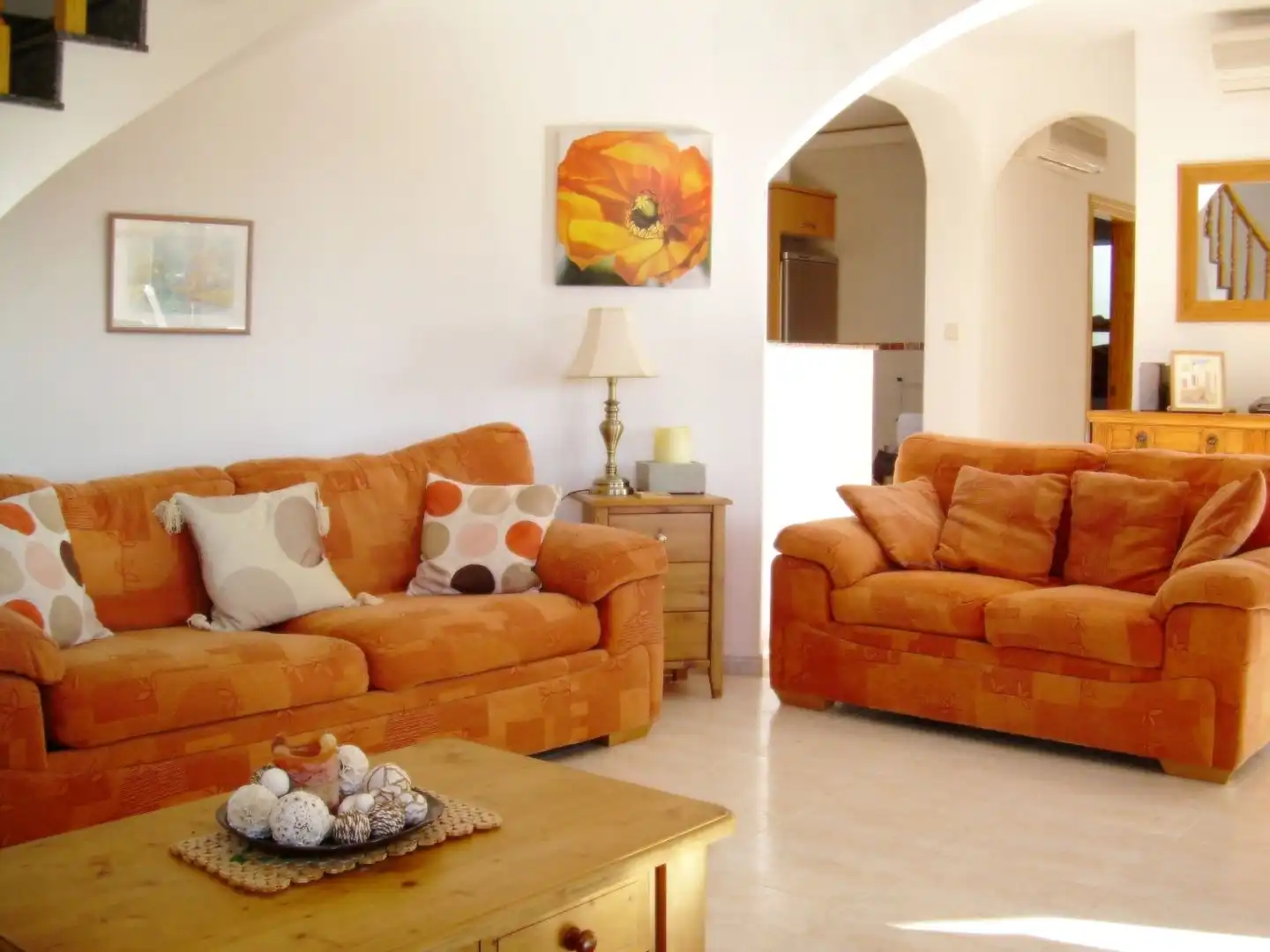 Sala d'estar de Casa o xalet en venda en L'Ametlla de Mar  amb Aire condicionat, Terrassa i Piscina