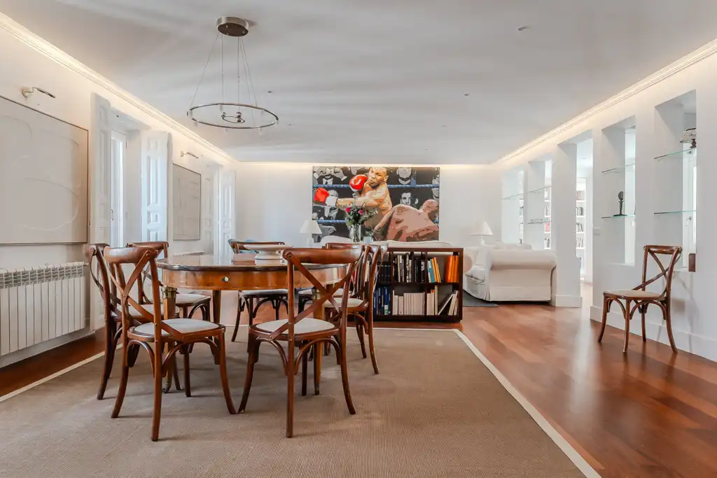 Dining room of Flat for rent in Madrid  with Air Conditioner, Heating and Balcony