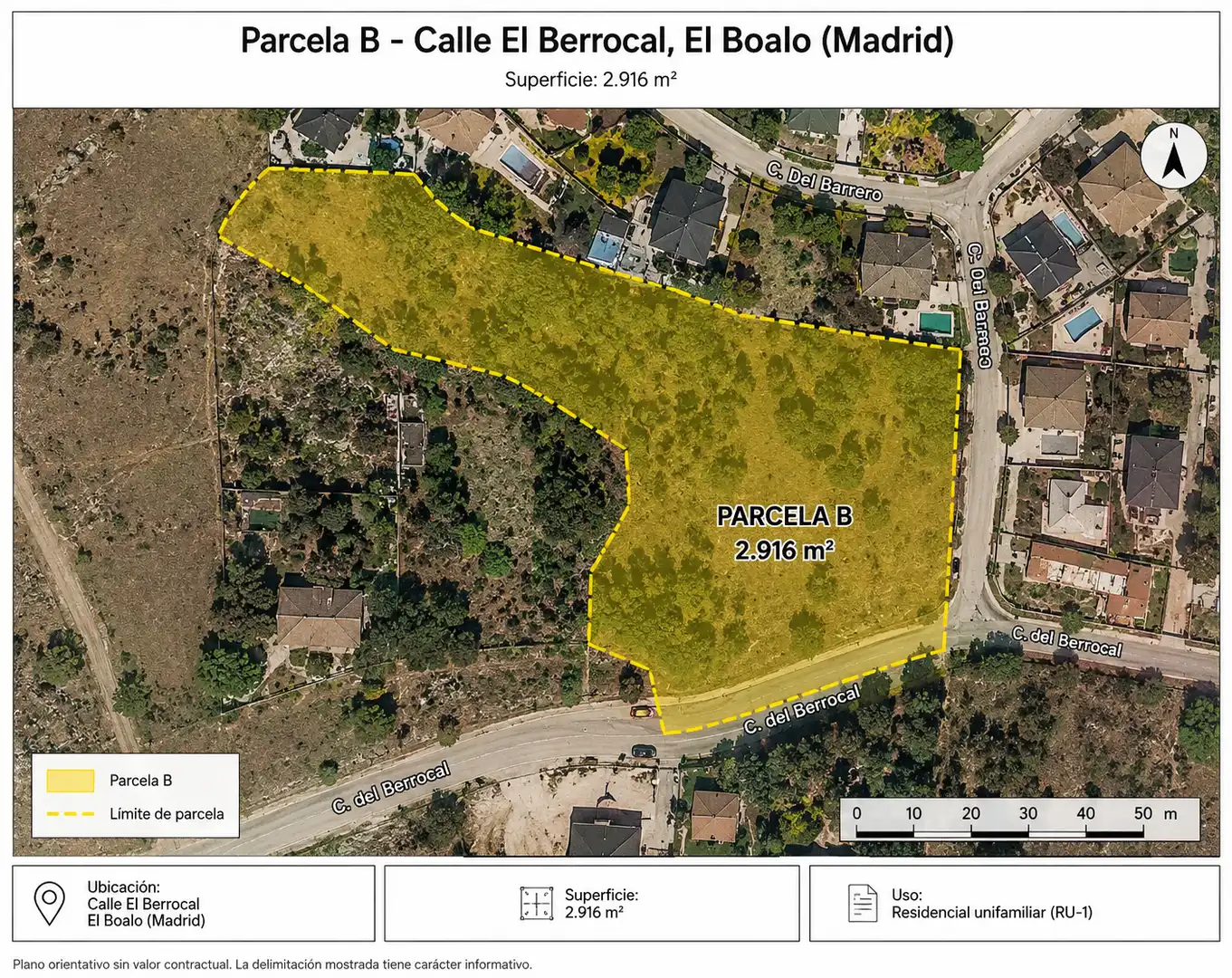 Residential land for sale in Calle del Berrocal, imagen 3