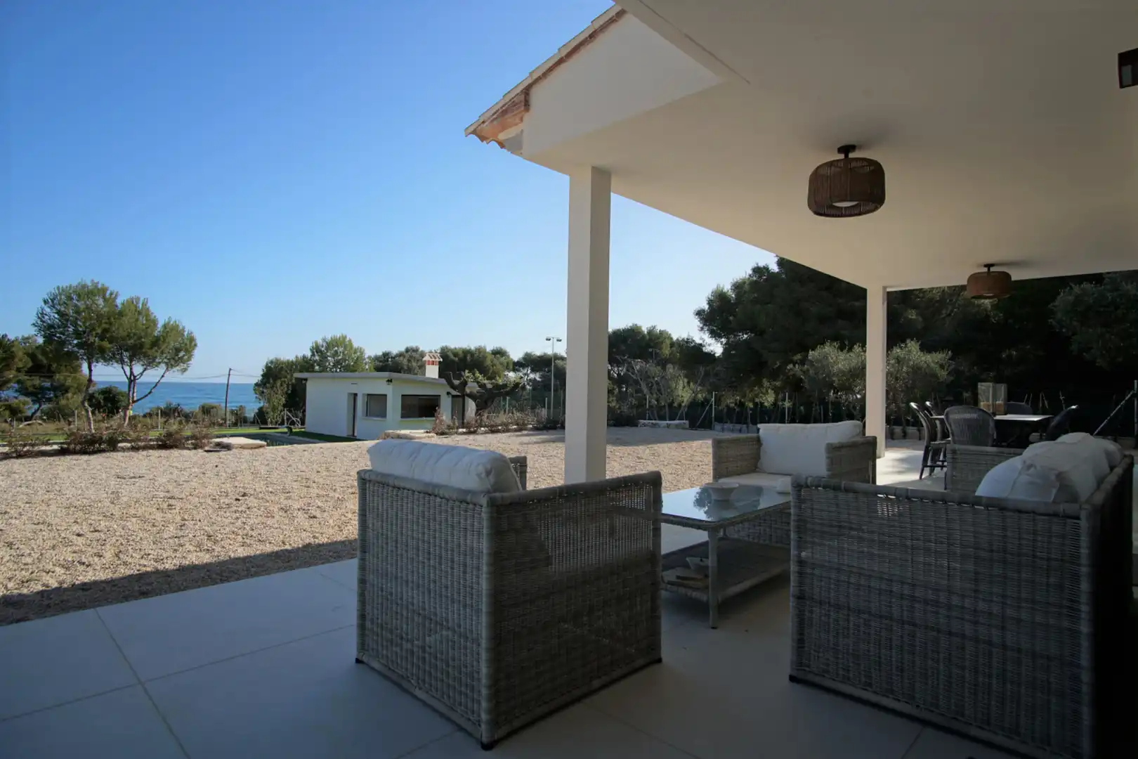 Terrasse von Haus oder Chalet zur Miete in Dénia mit Klimaanlage, Heizung und Privatgarten
