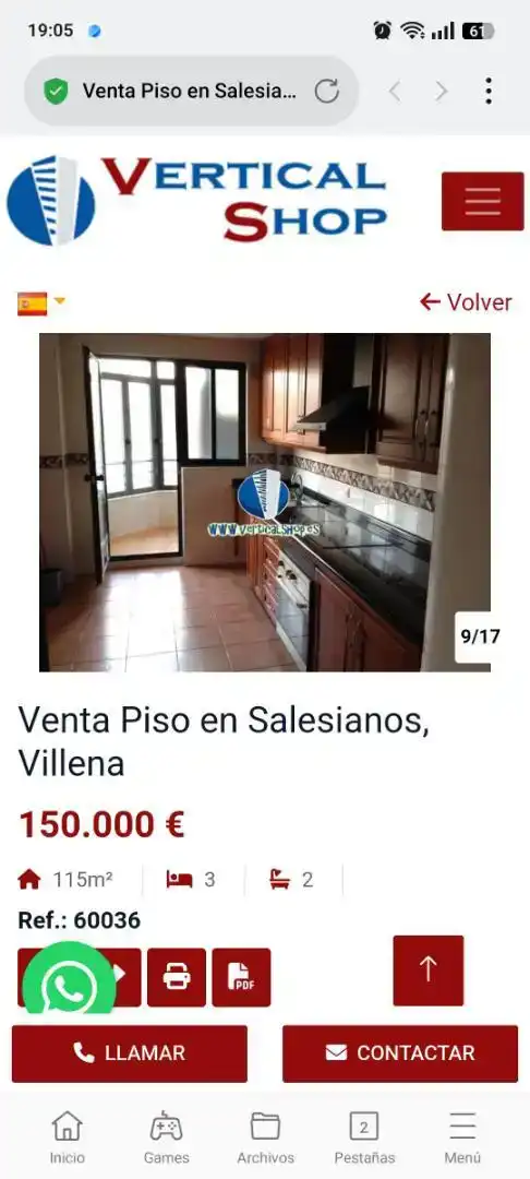 Cuina de Pis en venda en Villena amb Balcó