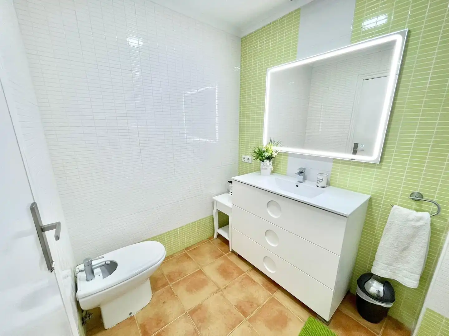 Badezimmer von Haus oder Chalet zur Miete in La Manga del Mar Menor mit Klimaanlage, Heizung und Terrasse