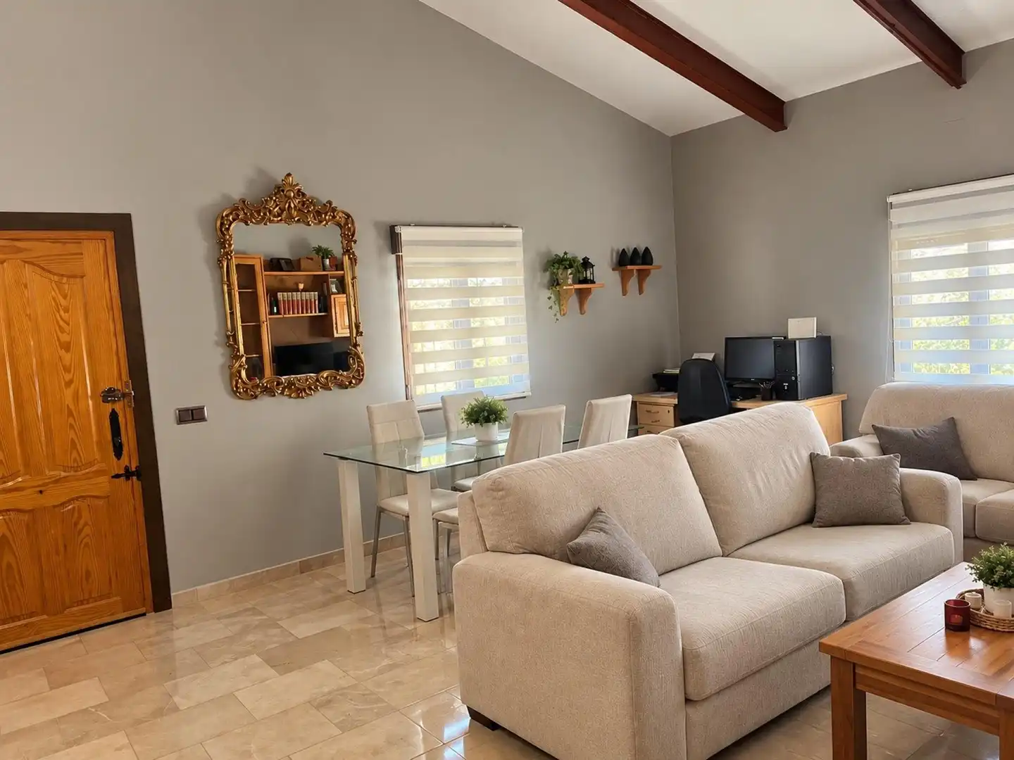 Living room of Country homes for sale in Almansa  with Heating, Swimming Pool and Furnished