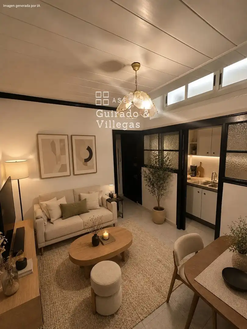 Sala de estar de Piso en venta en Barcelona con Terraza y Amueblado