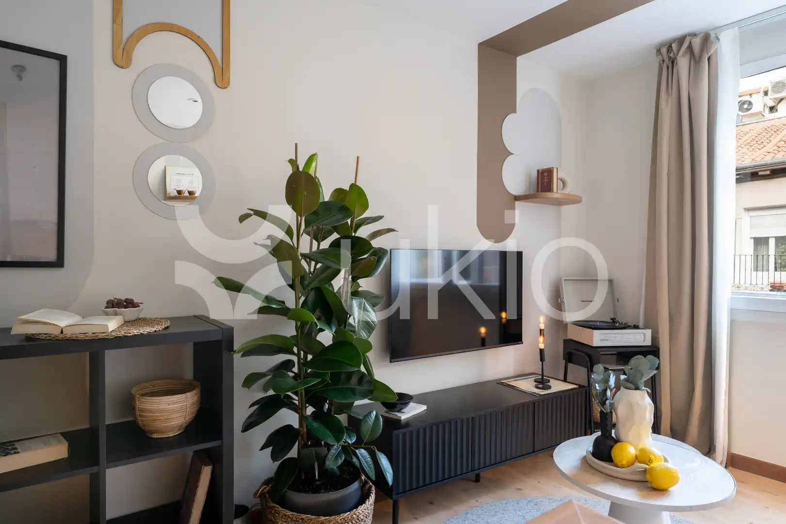 Sala de estar de Apartamento de alquiler en Madrid con Calefacción, Amueblado y Horno