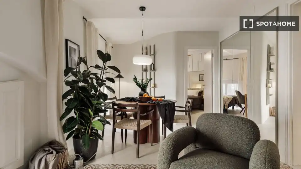Esszimmer von Wohnung zur Miete in Barcelona mit Klimaanlage, Heizung und Möbliert