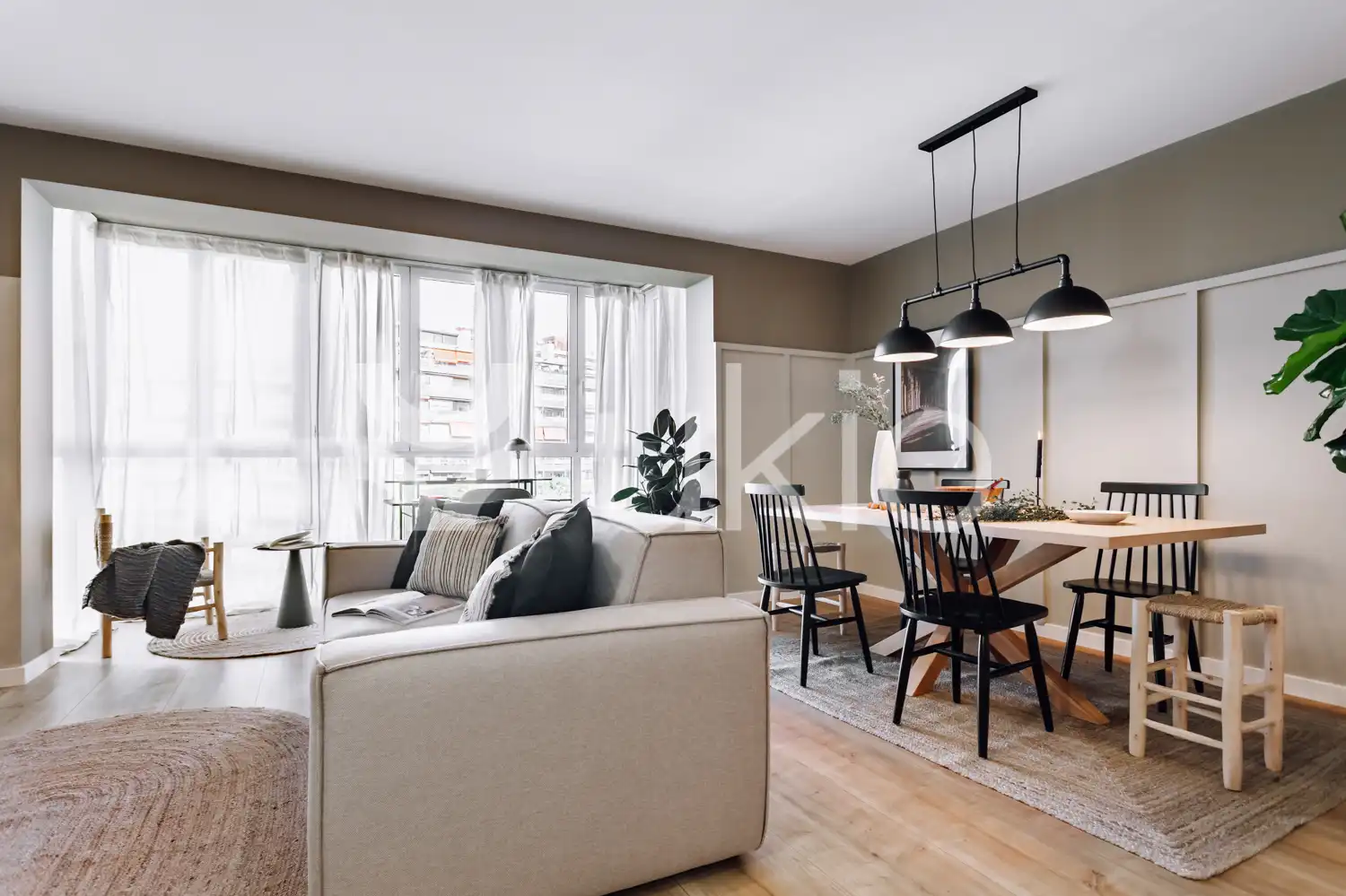 Living room of Apartments for rent in Barcelona  with Air Conditioner, Heating and Furnished