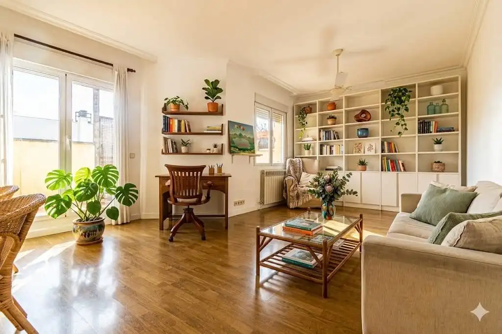 Sala d'estar de Àtic en venda en Madrid amb Aire condicionat, Calefacció i Terrassa