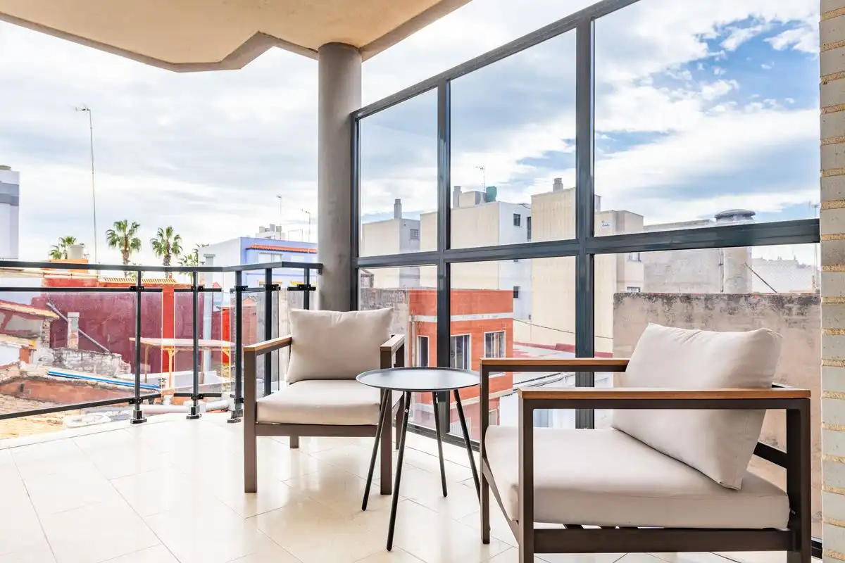 Terrace of Flat for sale in Moncofa  with Heating, Terrace and Furnished