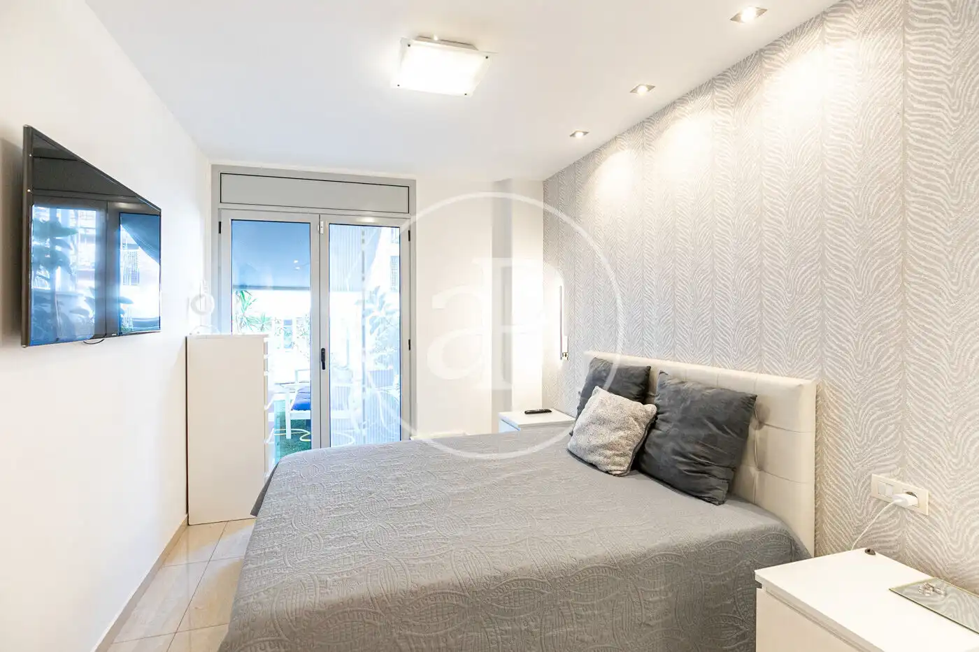 Bedroom of Flat for rent in Badalona  with Air Conditioner, Heating and Terrace