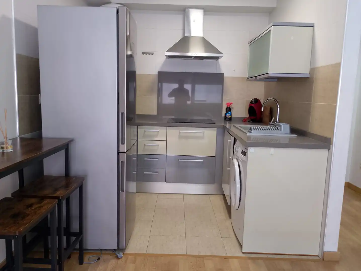 Kitchen of Flat for rent in El Real de Gandia  with Air Conditioner, Storage room and Furnished
