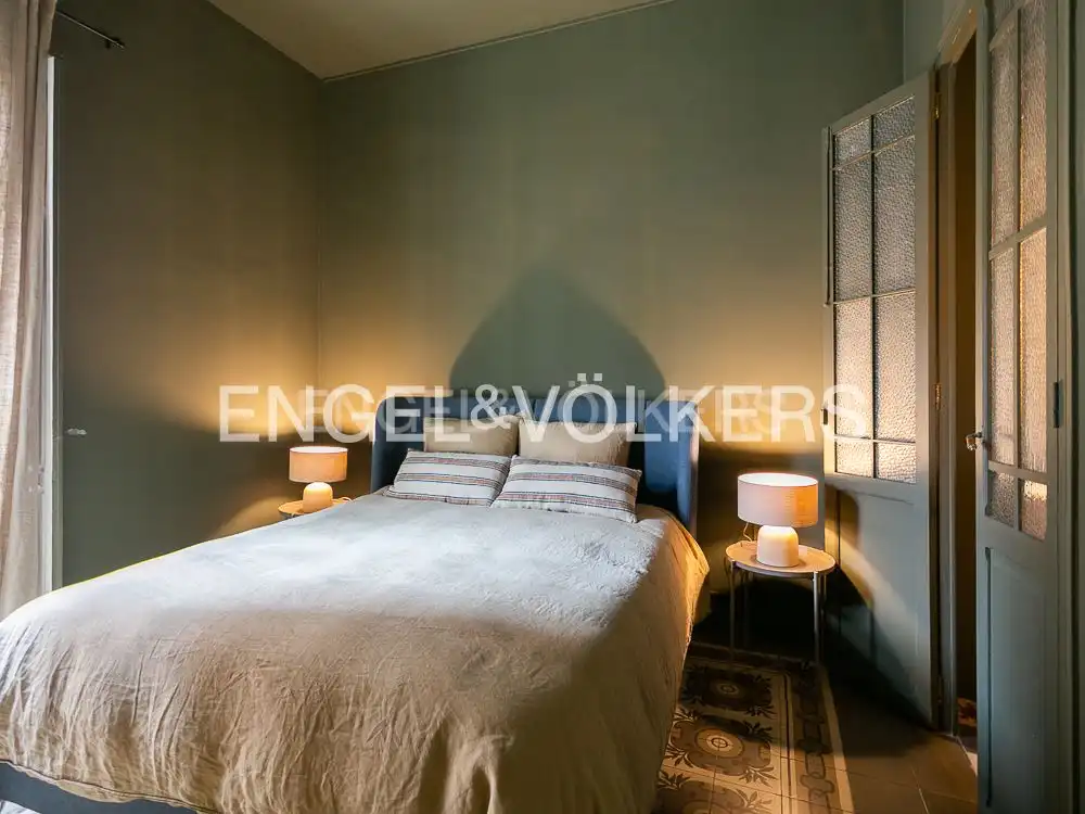 Schlafzimmer von Wohnung zur Miete in Valencia mit Klimaanlage, Heizung und Parkett