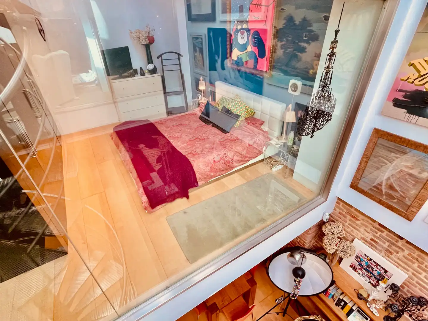 Schlafzimmer von Maisonette zur Miete in Madrid mit Klimaanlage, Heizung und Möbliert