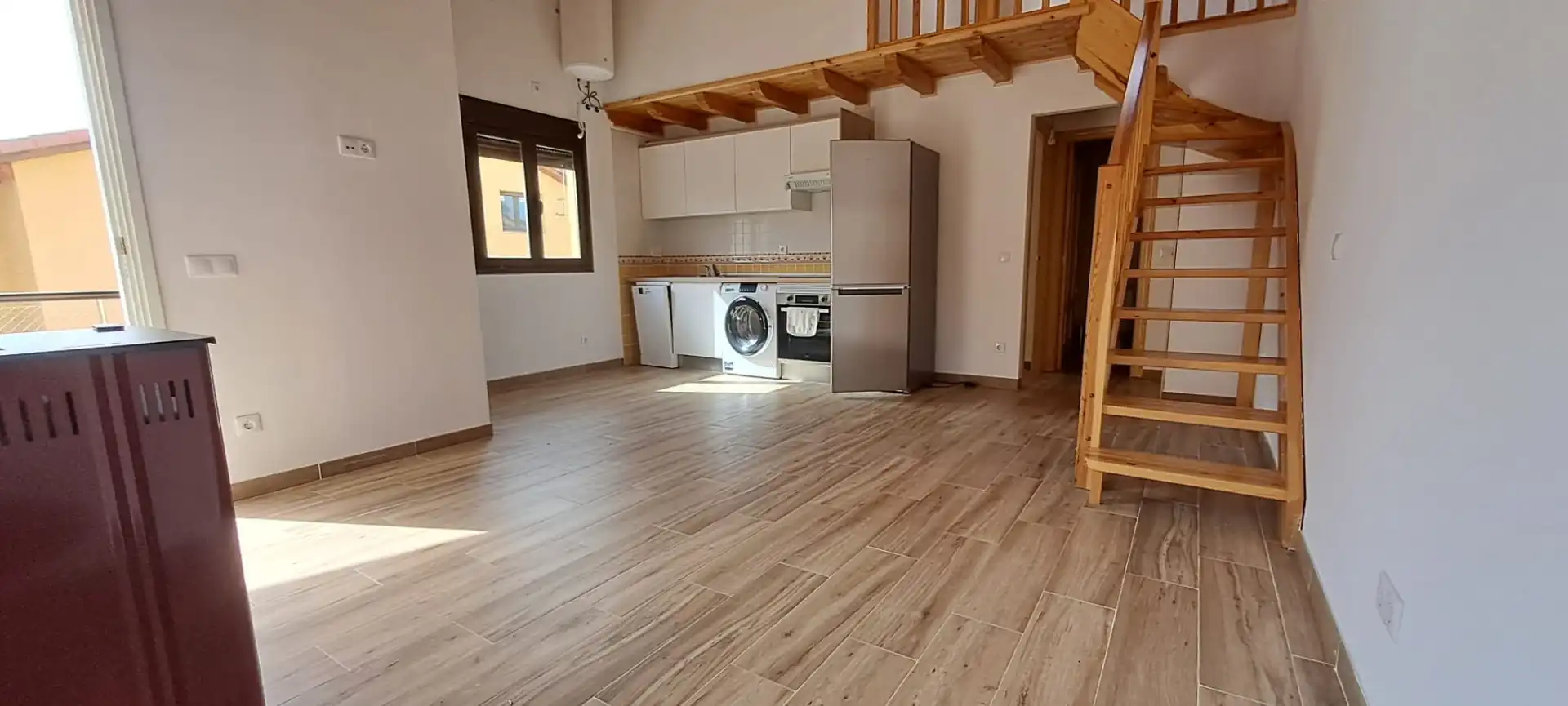 Küche von Einfamilien-Reihenhaus zur Miete in Ituero y Lama mit Heizung, Ofen und Waschmaschine