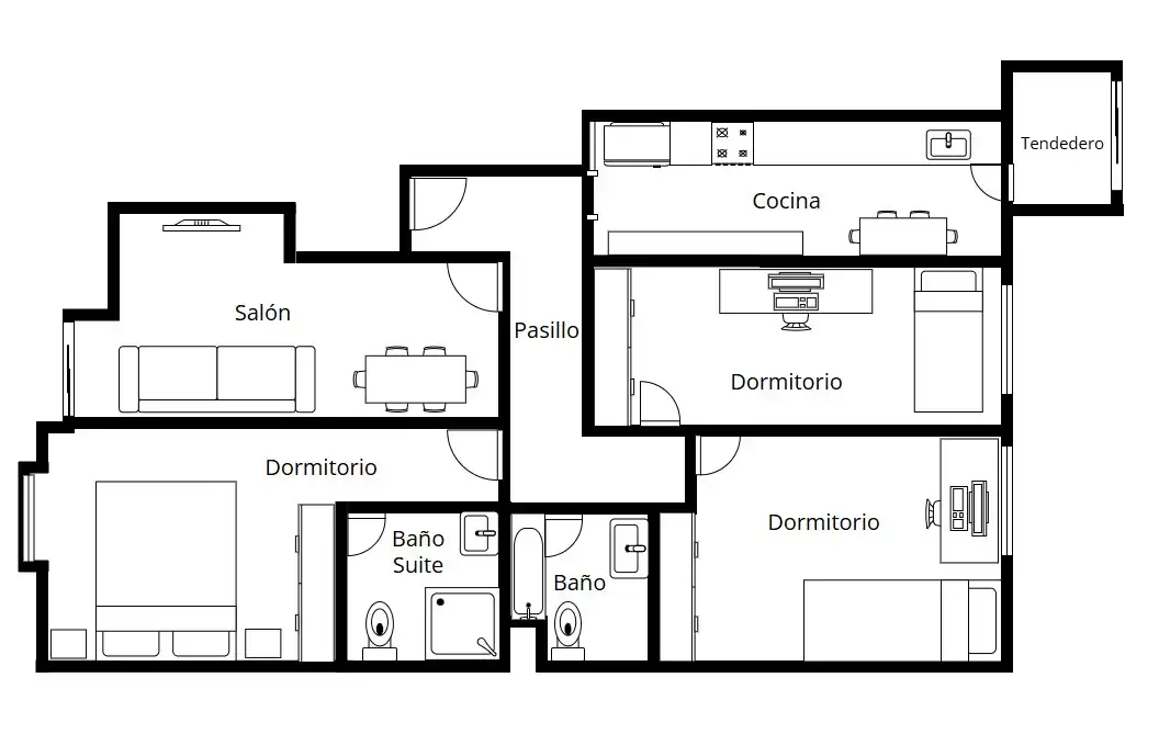 Wohnung zum Verkauf in Alcorcón mit Klimaanlage, Heizung und Möbliert