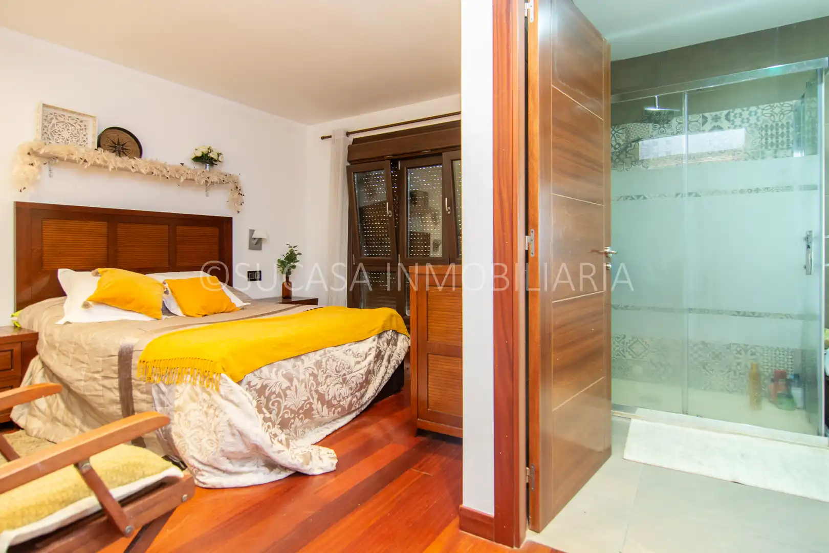 Schlafzimmer von Haus oder Chalet zur Miete in Abegondo mit Heizung, Privatgarten und Parkett