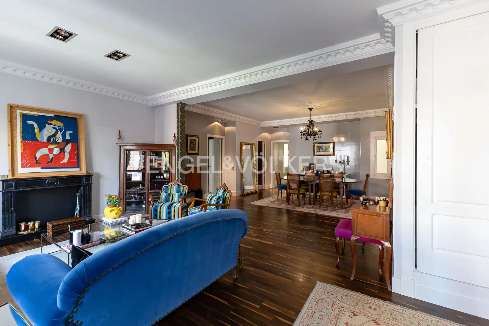 Living room of Flat for sale in Madrid  with Air Conditioner, Heating and Parquet flooring