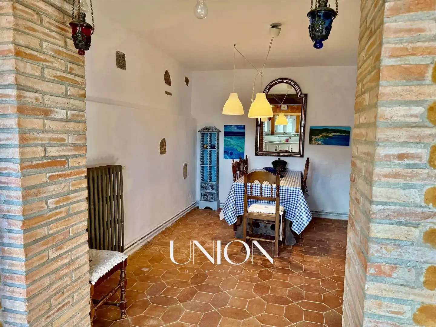 Comedor de Finca rústica en venta en Vall-llobrega con Calefacción, Jardín privado y Terraza