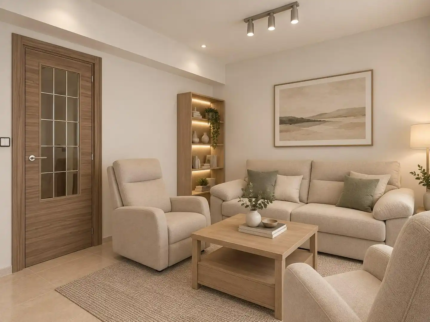 Living room of Flat for sale in Benetússer  with Air Conditioner, Heating and Balcony