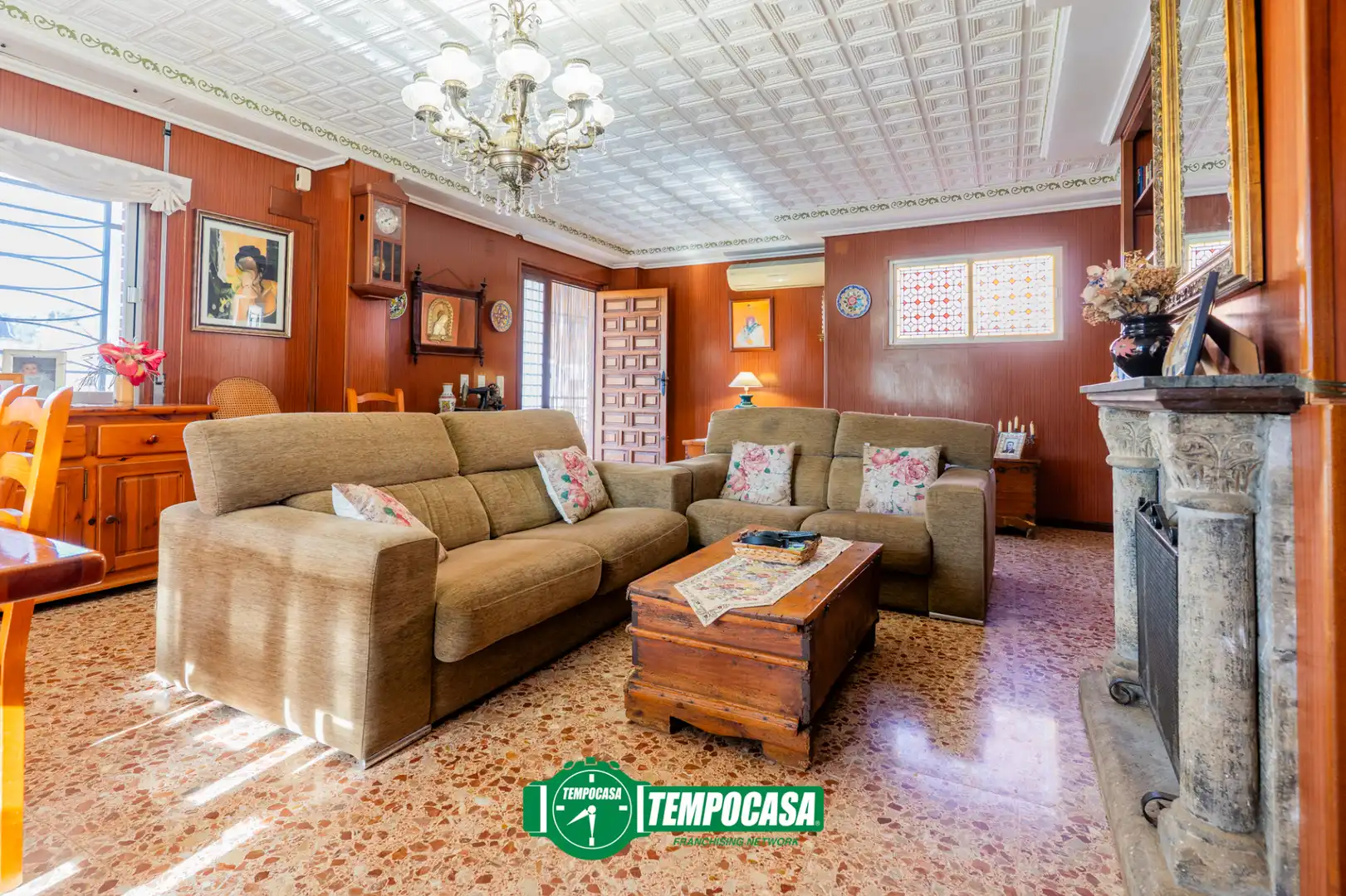 Sala de estar de Casa o chalet en venta en Azuébar con Aire acondicionado, Trastero y Piscina