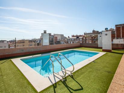 Swimming pool of Flat for sale in  Barcelona Capital  with Heating, Parquet flooring and Storage room