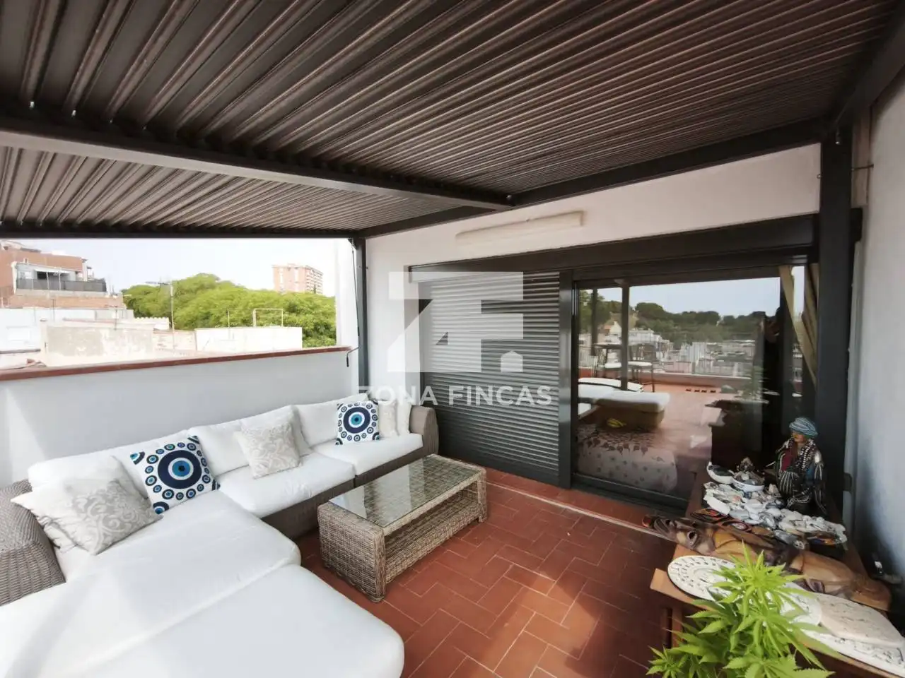Terrace of Attic for sale in Badalona  with Air Conditioner, Heating and Parquet flooring