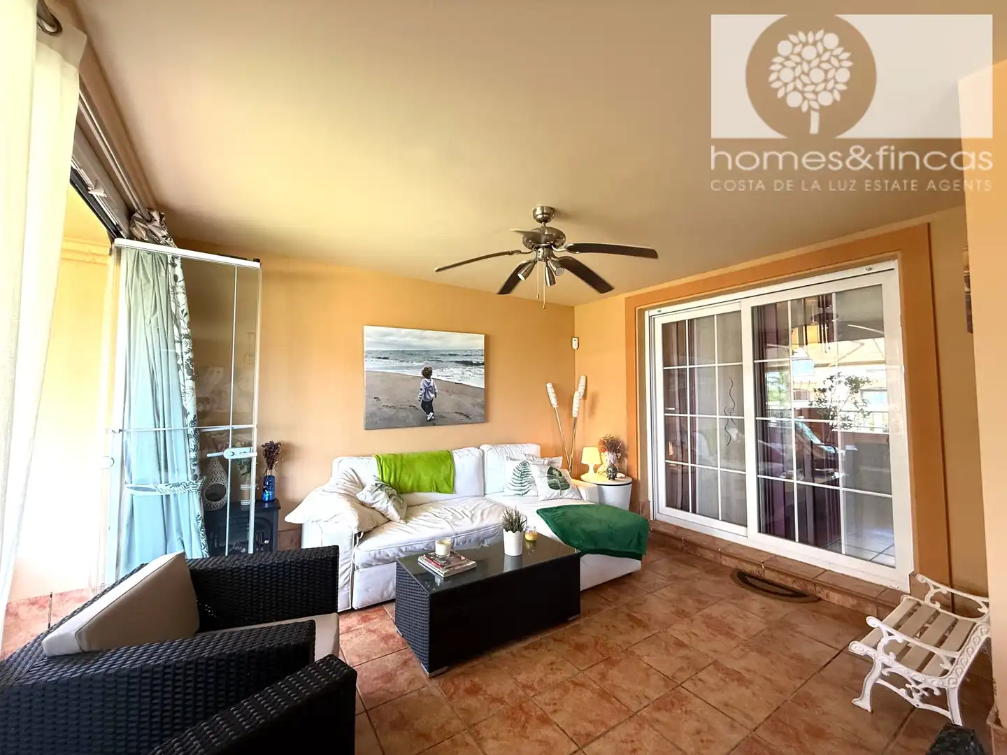 Living room of Flat for sale in Ayamonte  with Air Conditioner, Terrace and Furnished