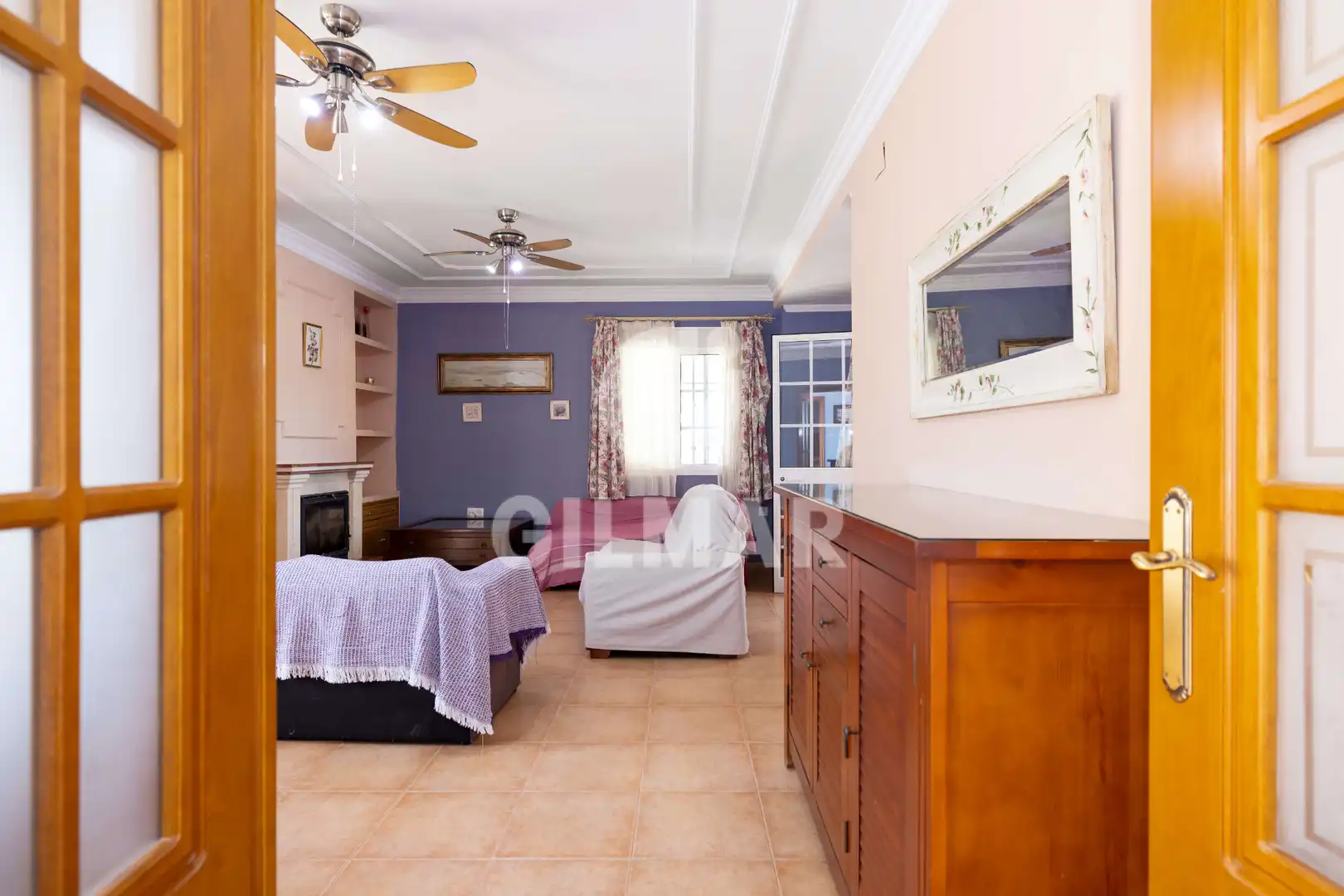 Dormitori de Casa o xalet de lloguer en El Puerto de Santa María amb Aire condicionat, Jardí privat i Piscina