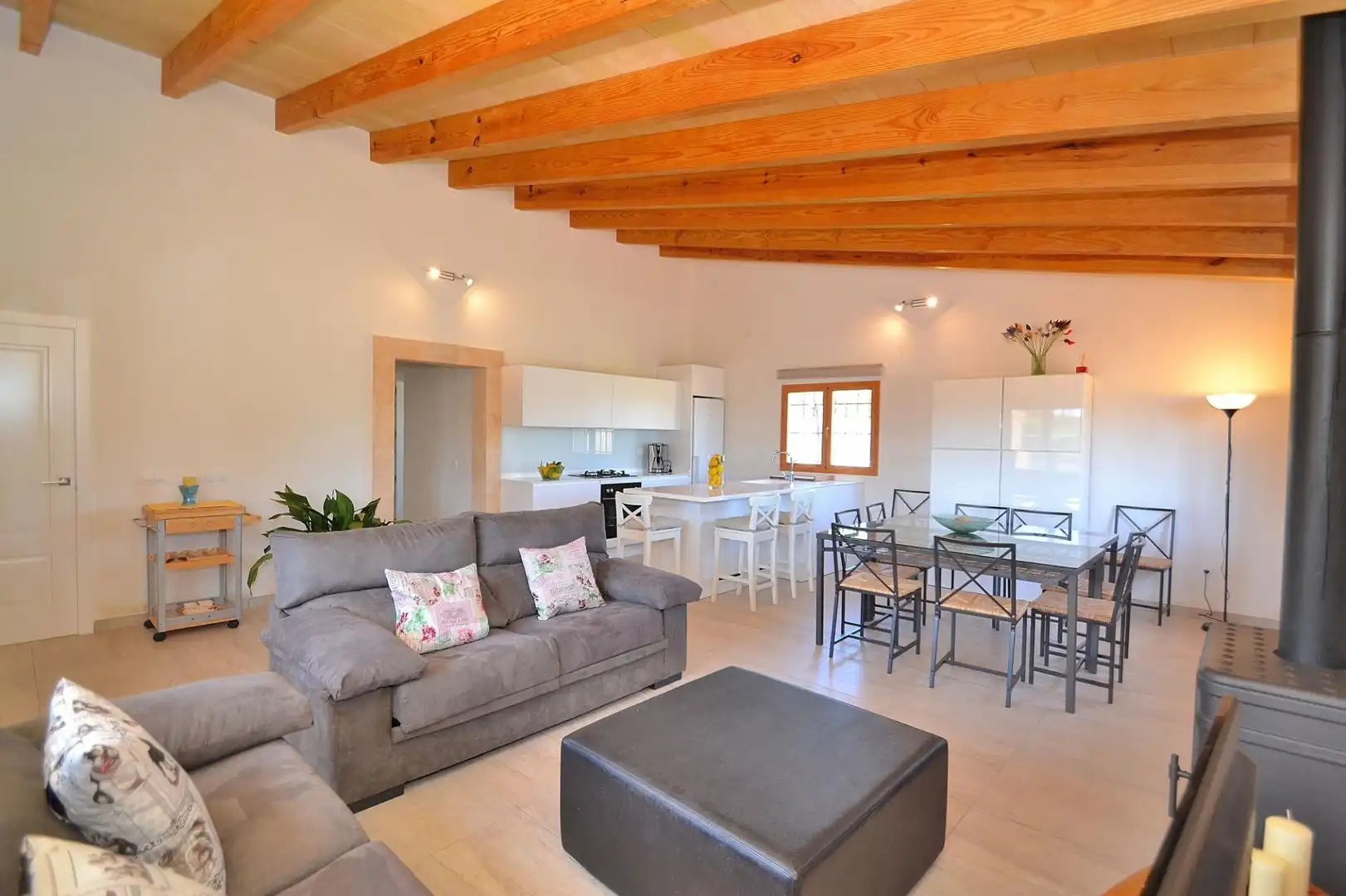 Living room of Country homes for rent in Llubí  with Private garden, Terrace and Swimming Pool