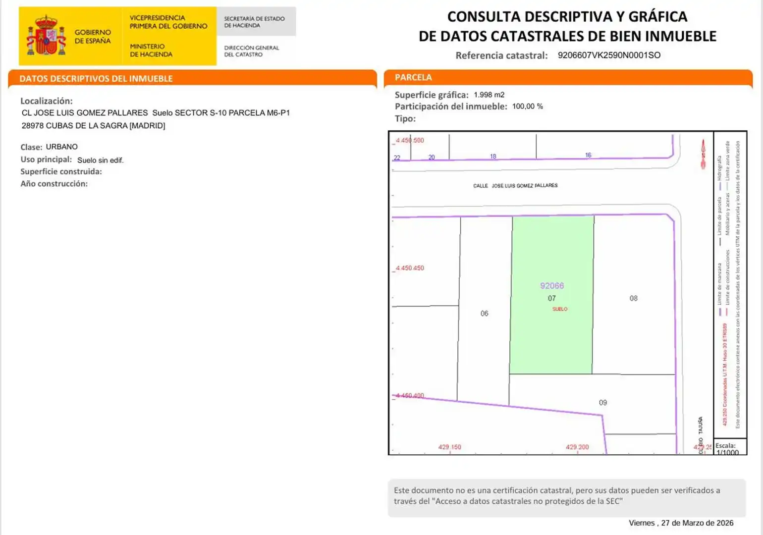 Residential land for sale in Jose Luis Gomez Pallares, imagen 8