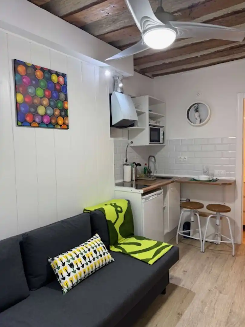 Kitchen of Study for share in  Madrid Capital  with Air Conditioner, Heating and Terrace