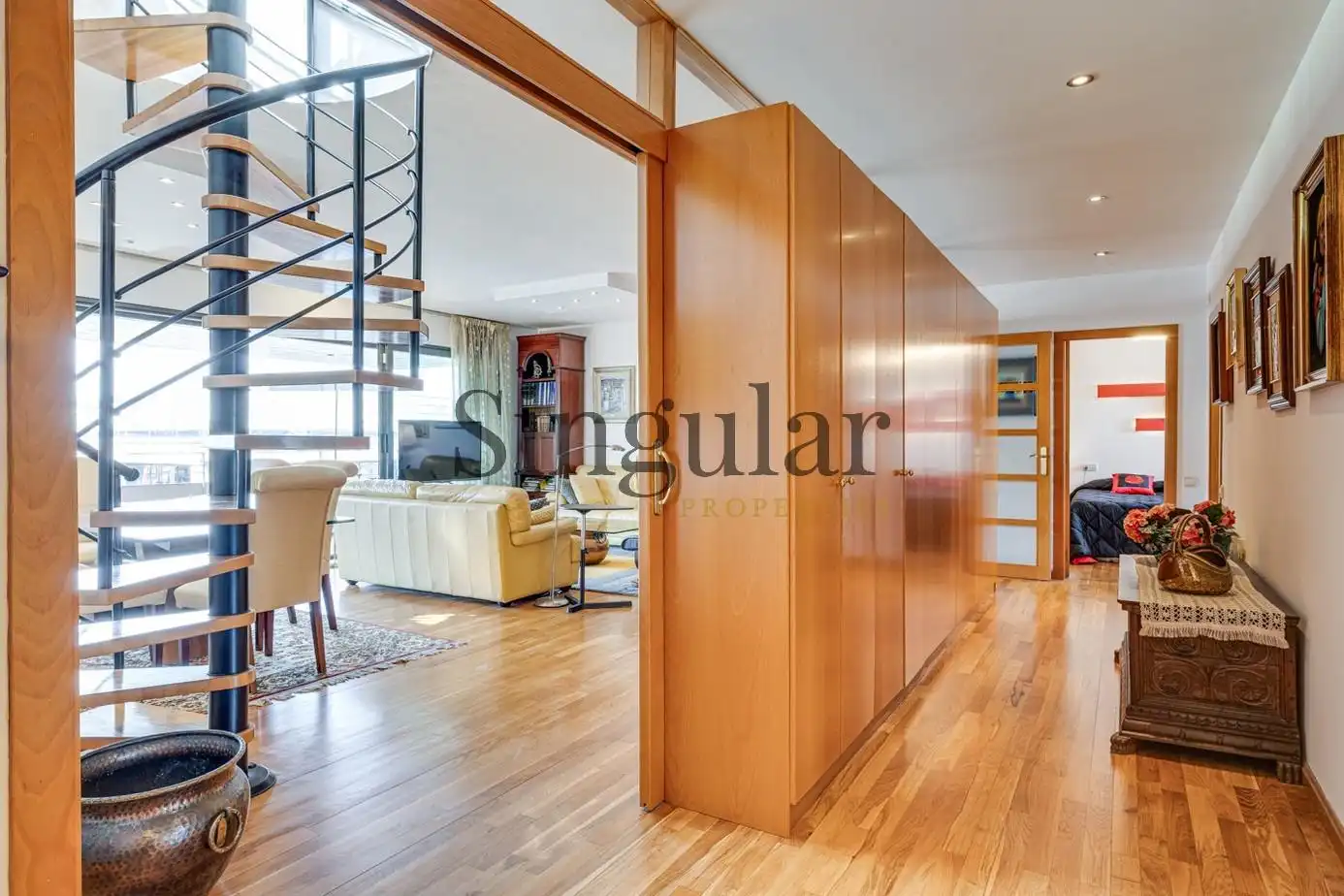 Sala d'estar de Àtic en venda en Barcelona amb Aire condicionat, Calefacció i Parquet